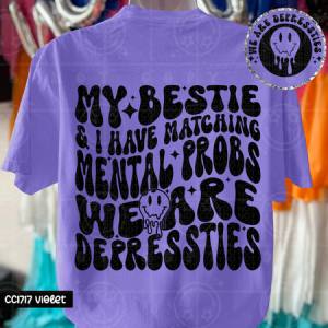 MATCHING MENTAL PROBLEMS - FRONT+BACK - DTF TRANSFER