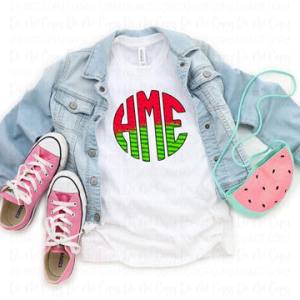 WATERMELON MONOGRAM - CUSTOM TRANSFER