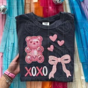 XOXO PINK GUMMY BEAR COLLAGE - DTF TRANSFER