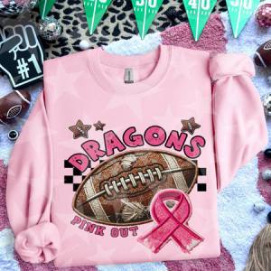 PINK OUT MASCOTS - FAUX EMBROIDERY - DTF TRANSFER