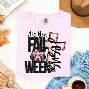 COQUETTE ARE YOU FALLOWEEN JESUS - FAUX GLITTER/FAUX EMBROIDERY - DTF TRANSFER