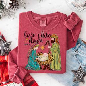 LOVE CAME DOWN - DTF TRANSFER