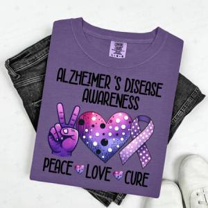 ALZHEIMER'S DISEASE AWARENESS - DTF TRANSFER