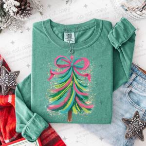 COQUETTE SPLATTER CHRISTMAS TREE - DTF TRANSFER