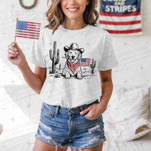 PATRIOTIC DOG - DTF TRANSFER