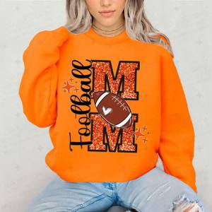 FOOTBALL MOM - FAUX GLITTER - DTF TRANSFER