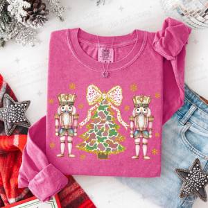 COQUETTE NUTCRACKERS WITH A CHRISTMAS TREE - DTF TRANSFER