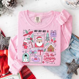 COQUETTE PASTEL CHRISTMAS DOODLE - DTF TRANSFER