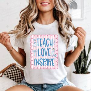 COQUETTE TEACH LOVE INSPIRE - DTF TRANSFER