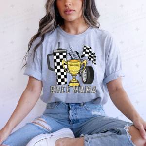 RACE MAMA - FAUX GLITTER - DTF TRANSFER