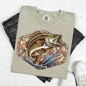 CAMO BASS - DTF TRANSFER