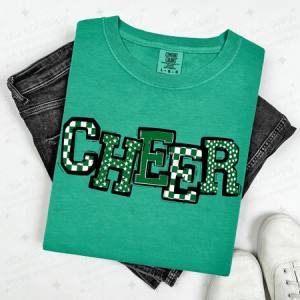 CHEER - KELLY GREEN - DTF TRANSFER