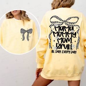 COQUETTE MAMA MOMMY MOM BRUH - FRONT+BACK - DTF TRANSFER