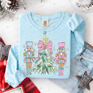 COQUETTE NUTCRACKERS WITH A CHRISTMAS TREE - DTF TRANSFER