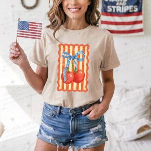 COQUETTE PATRIOTIC CHERRIES - DTF TRANSFER