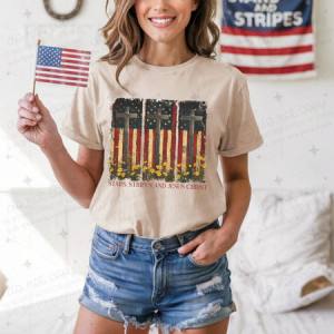 STARS STRIPES AND JESUS CHRIST - DTF TRANSFER