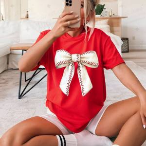 COQUETTE BASEBALL BOW - DTF TRANSFER