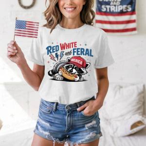 RED WHITE AND FERAL - DTF TRANSFER