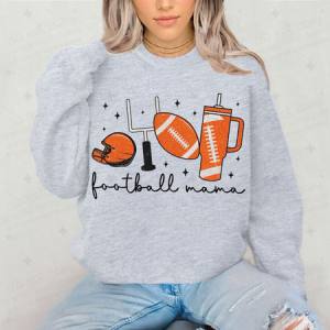 FOOTBALL MAMA - FAUX GLITTER - DTF TRANSFER