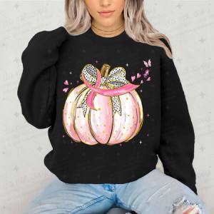 COQUETTE BREAST CANCER AWARENESS PUMPKIN - DTF TRANSFER