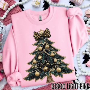 FAUX GLITTER CHRISTMAS TREE - DTF TRANSFER