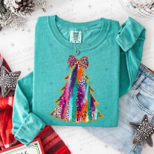 COQUETTE BRUSHSTROKE TREE - FAUX GLITTER - DTF TRANSFER