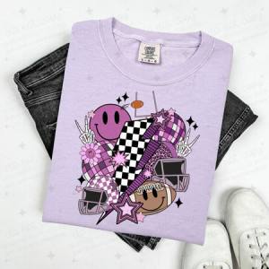 RETRO FOOTBALL - PURPLE - DTF TRANSFER