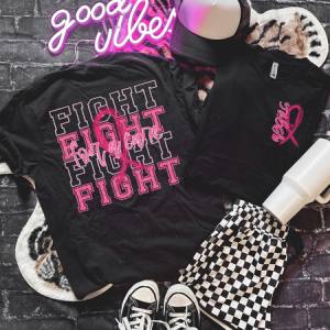 FIGHT FOR A CURE MASCOT - FRONT+BACK - DTF TRANSFER