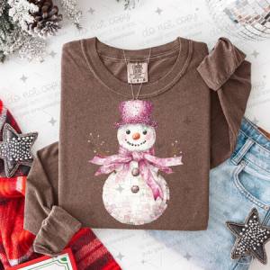 COQUETTE SNOWMAN - FAUX SEQUIN - DTF TRANSFER