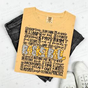 BASKETBALL - YELLOW - DTF TRANSFER
