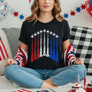 RED WHITE & BLUE FIGHTER JETS - DTF TRANSFER