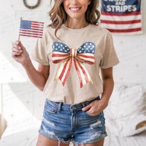COQUETTE PATRIOTIC BOW - DTF TRANSFER