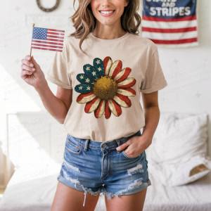 AMERICAN FLAG SUNFLOWER - DTF TRANSFER