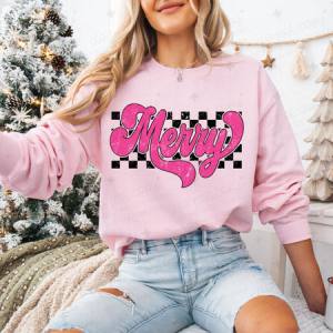 MERRY - PINK - DTF TRANSFER