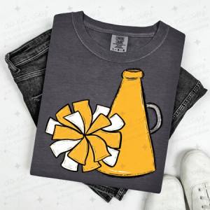 POMPOM & MEGAPHONE - YELLOW - DTF TRANSFER