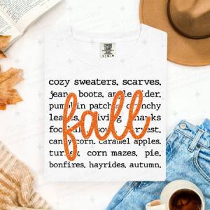 FALL - FAUX GLITTER - DTF TRANSFER