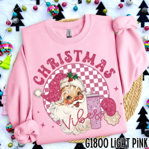 CHRISTMAS VIBES - FAUX GLITTER - DTF TRANSFER