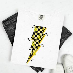 CHILDHOOD CANCER AWARENESS LIGHTNING BOLT - DTF TRANSFER