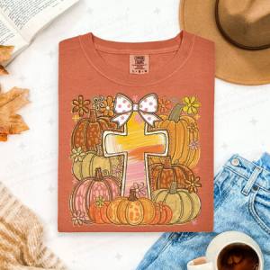 COQUETTE CROSS & PUMPKINS - DTF TRANSFER