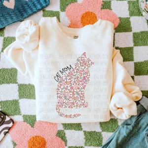 CAT MOM SITTING - DTF TRANSFER