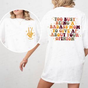 BAD ASS MOM - FRONT+BACK - DTF TRANSFER