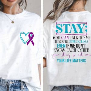 STAY; - FRONT+BACK - DTF TRANSFER