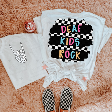 DEAF KIDS ROCK *OLLIE & CO EXCLUSIVE* - FRONT+BACK - DTF TRANSFER - Image 2
