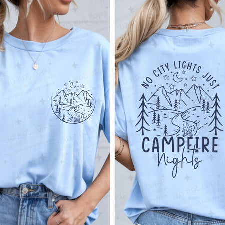 CAMPFIRE NIGHTS - FRONT+BACK - DTF TRANSFER