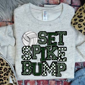 SET SPIKE BUMP - DARK GREEN - DTF TRANSFER