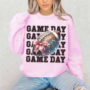 COQUETTE GAME DAY - FAUX RHINESTONES - DTF TRANSFER