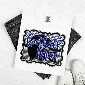 FOOTBALL MOM - ROYAL BLUE - DTF TRANSFER
