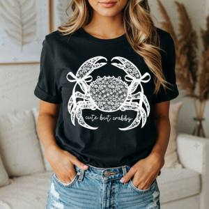 COQUETTE CUTE BUT CRABBY - FAUX LACE - DTF TRANSFER