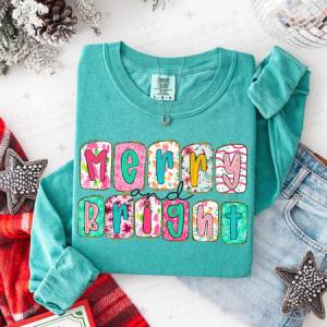 MERRY & BRIGHT - DTF TRANSFER