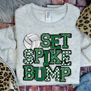 SET SPIKE BUMP - KELLY GREEN - DTF TRANSFER
